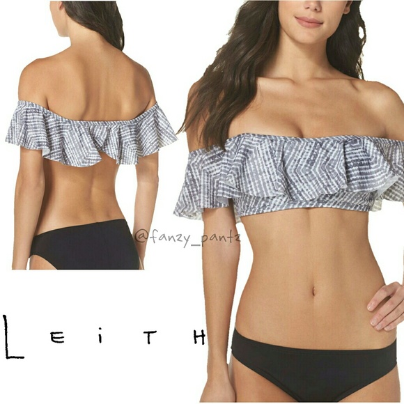Leith Other - New Leith ruffle bikini 1 shoulder swim top Med